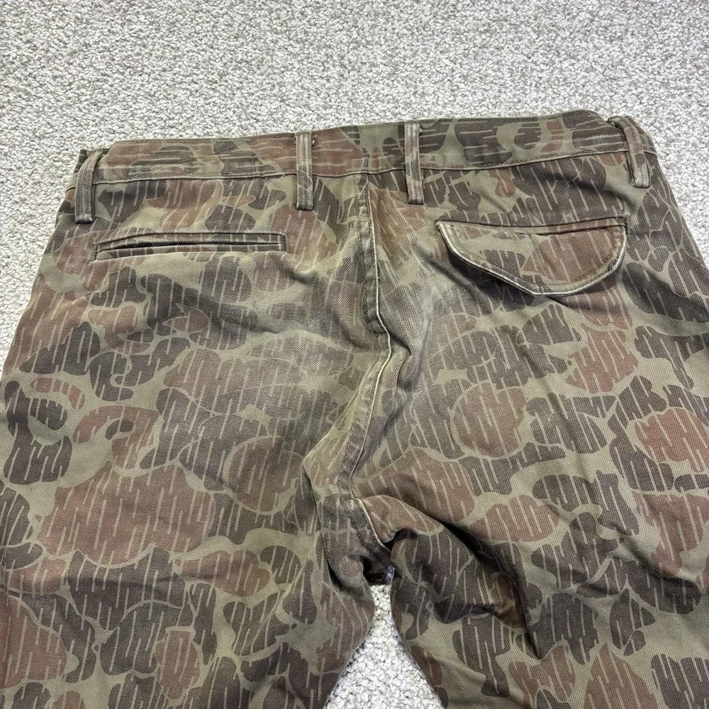 RGT Pants Mens 32x30 Green Camo Officer Trouser Slim Taper Chino USA